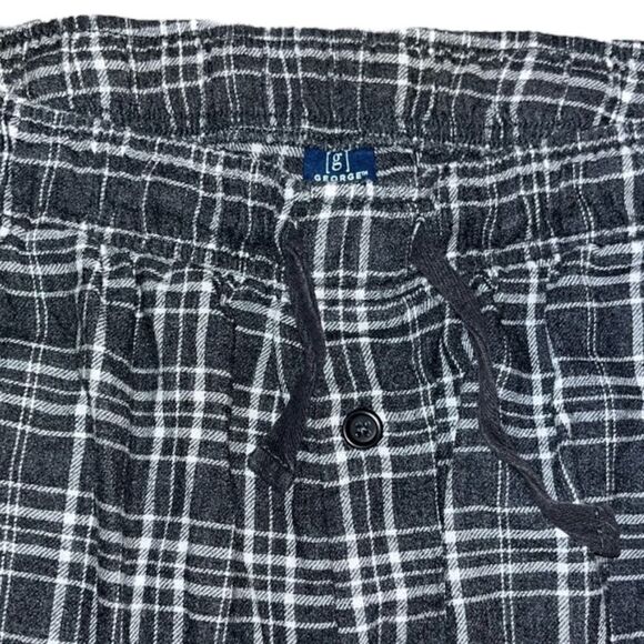 George Mens Gray Plaid Pajama Bottoms - Picture 2 of 6